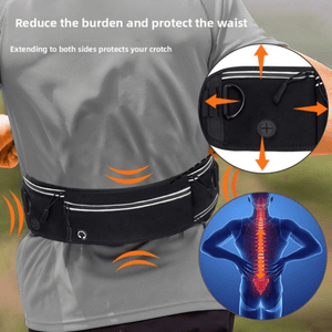 Hands - Free Running Waist Bag with Dog Leash - Reflective Waterproof Belt for Jogging Walking - BuddyGlee Pets