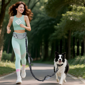 Hands - Free Running Waist Bag with Dog Leash - Reflective Waterproof Belt for Jogging Walking - BuddyGlee Pets