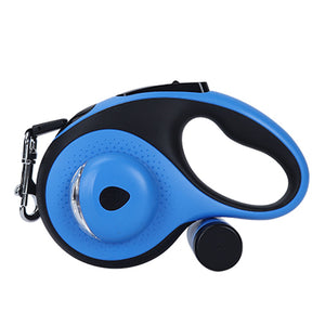 Retractable Dog Leash for Large Dogs - LED Light, Chew-Resistant Cable & Poop Bag Holder