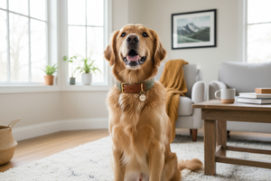 狗狗佩戴时尚高级项圈