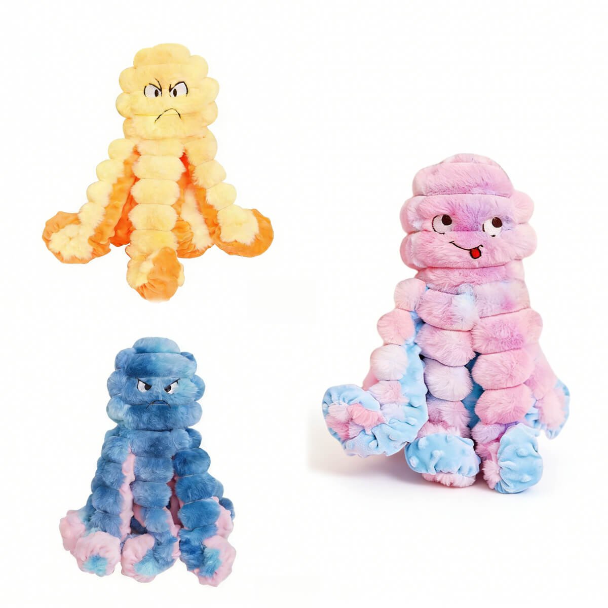 Octopus Dog Toy - Crinkle Squeaker Plush Interactive Toy for Medium Large Dogs - BuddyGlee Pets