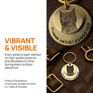 BuddyGlee Custom Brass Tag Bundle - Double Tag Tiered Set | Integrated Slot, Seamless Layered Design