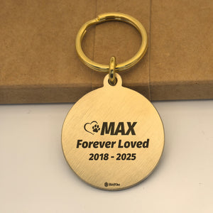 BuddyGlee Custom Brass Pet ID Tag - Deep Engraved & Handmade | Modern Rugged Face with Raised Slot
