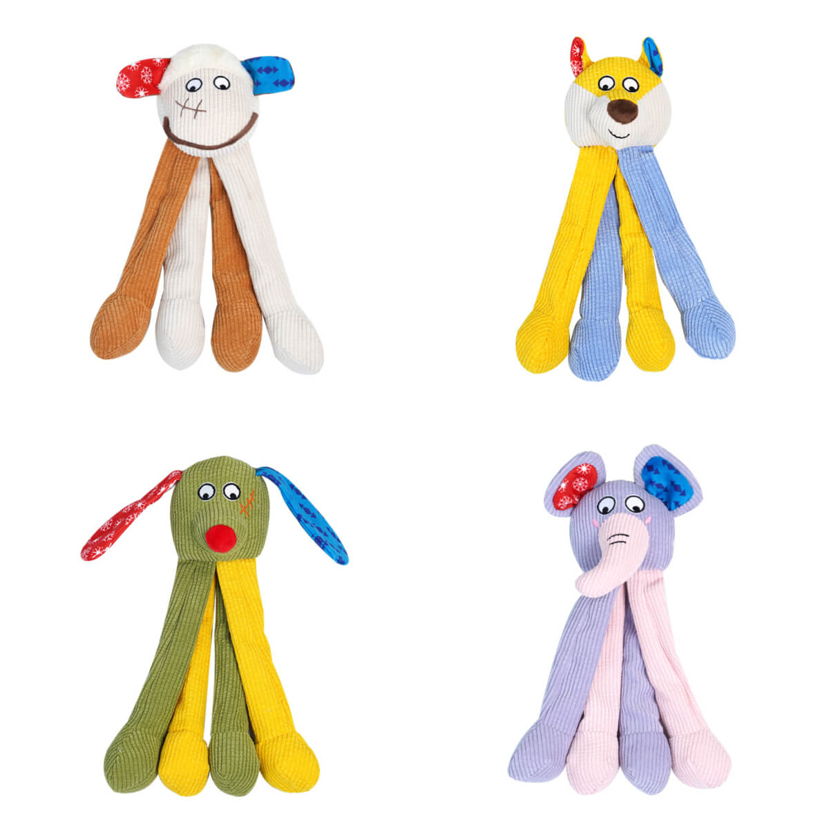 Crinkle Dog Toy with Squeaker - Interactive Plush for Dental Care & Fun Play - BuddyGlee Pets