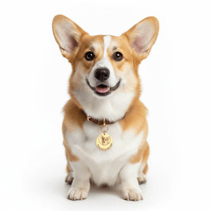 Personalized Brass Dog ID Tag - Double Layer Round with Deep Engraving - BuddyGlee Pets