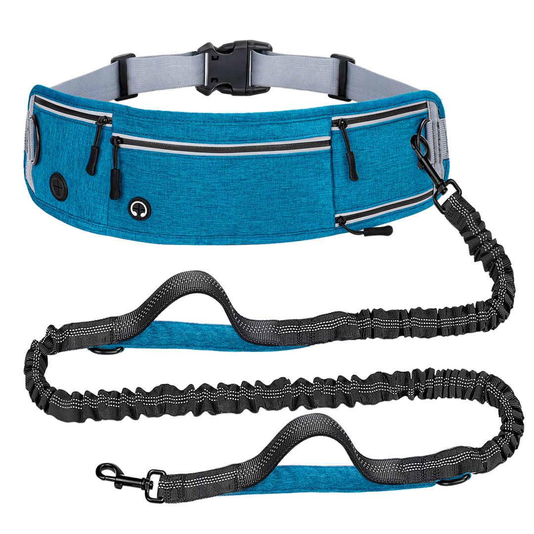 Hands - Free Running Waist Bag with Dog Leash - Reflective Waterproof Belt for Jogging Walking - BuddyGlee Pets