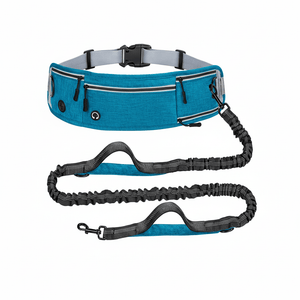 Running Waist Bag with Dog Leash - Hands - Free Reflective Belt for Jogging - BuddyGlee Pets