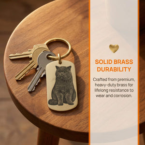 BuddyGlee Custom Brass Military Tag - Deep Engraved & Handmade | Authentic Shield Shape, Standard 2.0"