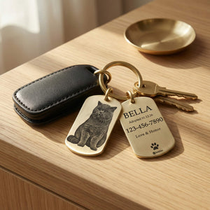 BuddyGlee Custom Brass Military Tag - Deep Engraved & Handmade | Authentic Shield Shape, Standard 2.0"
