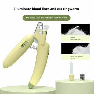 LED Pet Nail Clippers with UV Light - Professional Dog & Cat Nail Trimmer with Safety Guard - BuddyGlee Pets