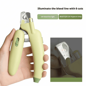 LED Pet Nail Clippers with UV Light - Professional Dog & Cat Nail Trimmer with Safety Guard - BuddyGlee Pets