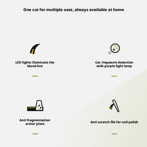 LED Pet Nail Clippers with UV Light - Professional Dog & Cat Nail Trimmer with Safety Guard - BuddyGlee Pets