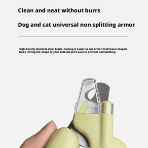 LED Pet Nail Clippers with UV Light - Professional Dog & Cat Nail Trimmer with Safety Guard - BuddyGlee Pets