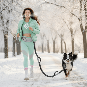 Hands - Free Running Waist Bag with Dog Leash - Reflective Waterproof Belt for Jogging Walking - BuddyGlee Pets